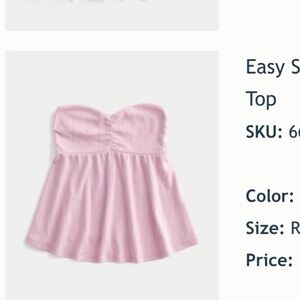 Hollister Easy Strapless Pointelle Top - Rose Quartz